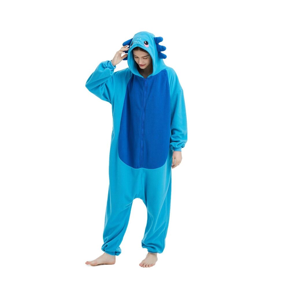 5031 Animal Unisex Adult Onesie Pajamas, Axolotl Onesie Pajamas,